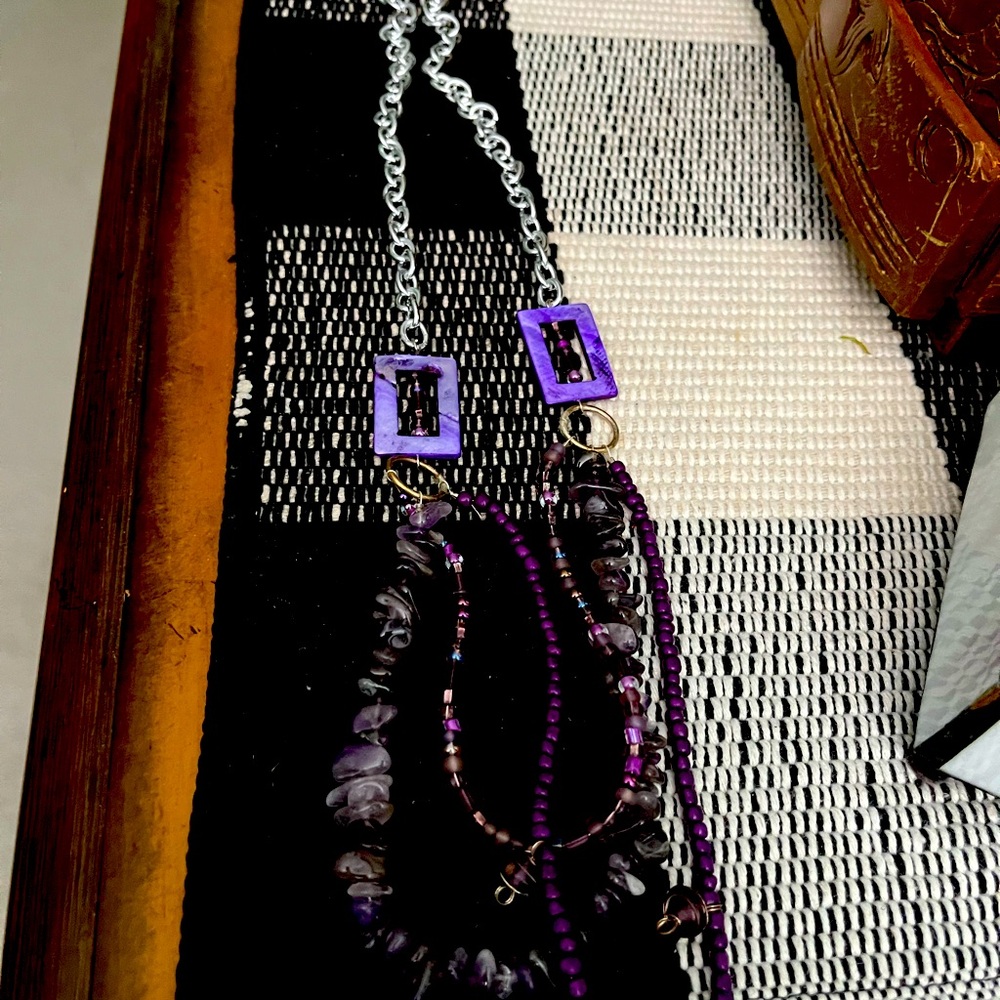 Purple necklace never worn